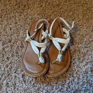 White sandals